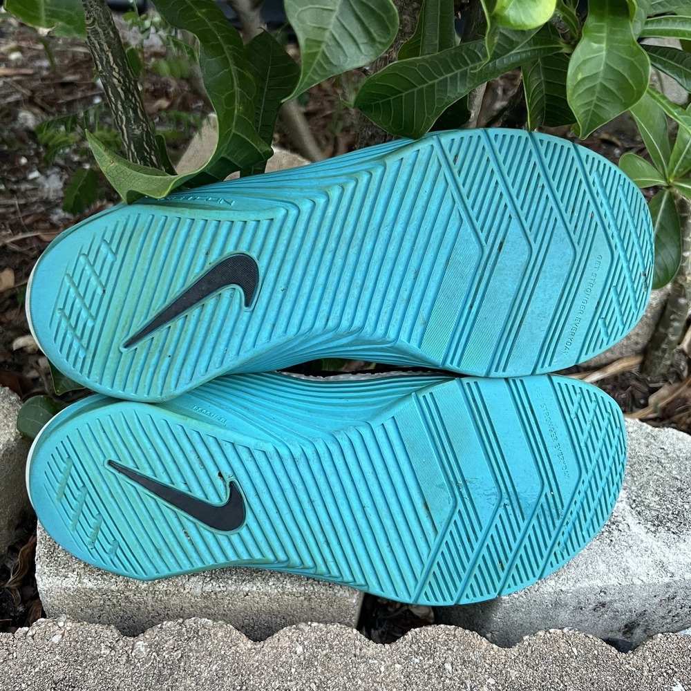Nike Metcon 6 'Black Light Blue Fury Light Bone' Men's Size 9 [CK9388-070] - Picture 7 of 9